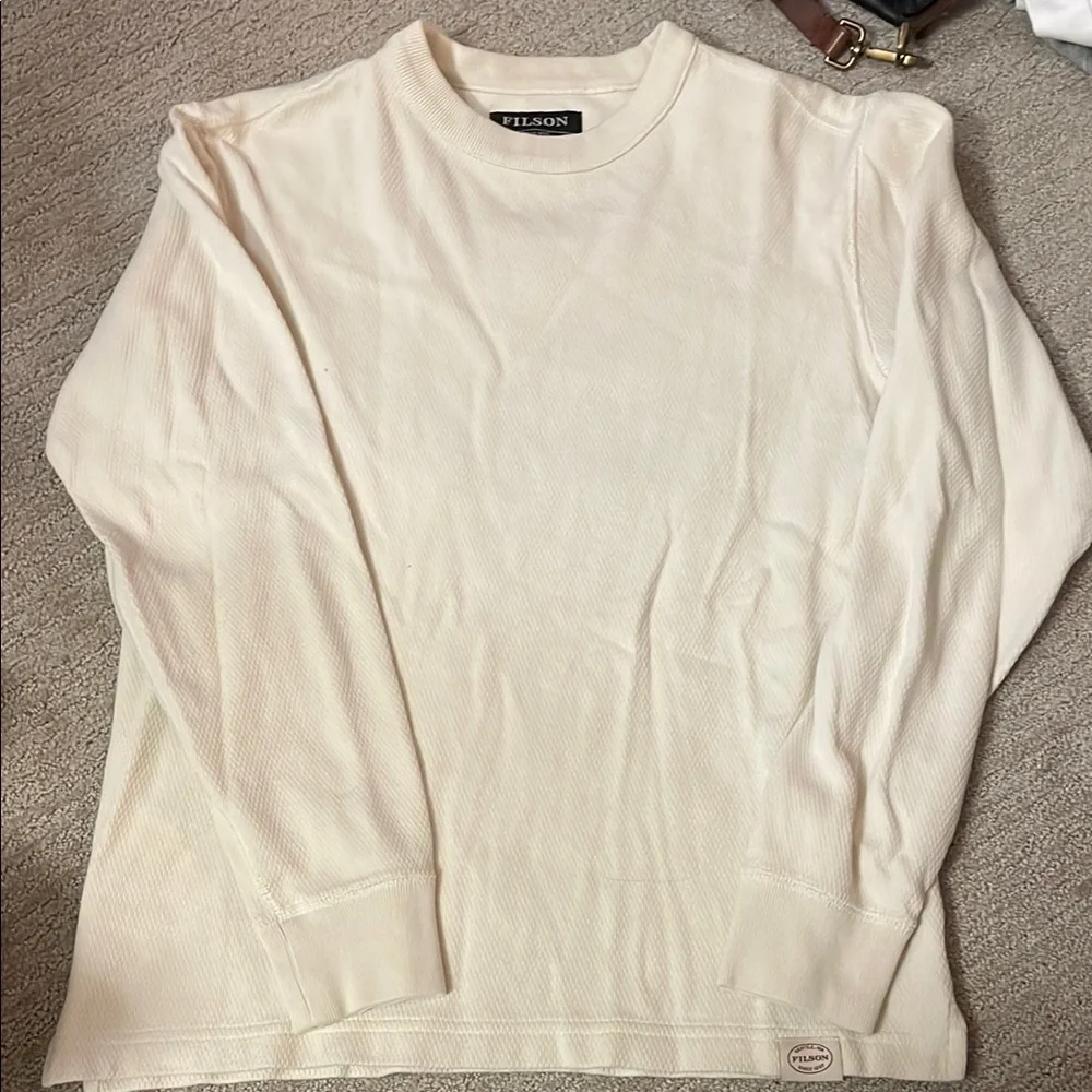 Filson Off-White Long Sleeve Crewneck Thermal - Picture 1 of 3